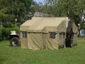 Russian military tent Royalty Free Stock Photo