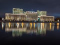 The Russian Ministry of defense on Frunzenskaya embankment at night