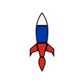 Russian missile flag icon design vector