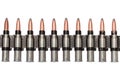 Russian 7.62 mm in ammunition belt Royalty Free Stock Photo