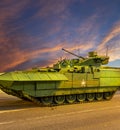 Russian modern weapons at night against the sky, Russia Royalty Free Stock Photo
