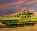 Russian modern weapons at night against the sky, Russia Royalty Free Stock Photo