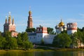 Russian monastery at a lake Royalty Free Stock Photo