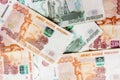 Russian money close-up Royalty Free Stock Photo