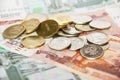 Russian money close-up Royalty Free Stock Photo