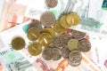 Russian money close-up Royalty Free Stock Photo