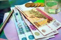 Russian money rubles. Royalty Free Stock Photo