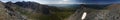 Russian mountain panorama Royalty Free Stock Photo