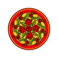 Russian national pattern Hohloma. Retro Floral ornament.