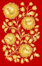 Russian national pattern style khokhloma.