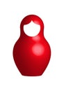 Russian nesting doll matrioshka, 3D icon symbol of Russia, isolated Royalty Free Stock Photo