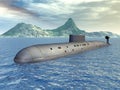 Russian Nuclear Submarine Royalty Free Stock Photo