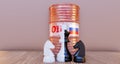 Russian oil, oil barrel background, Russia flag on barrel with chess pieces, sanctions on Russian oil.3D work and 3D illustration