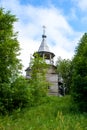 Russian old wooden church complex of Zosima and Savvaty Solovetsky in the village Vorzogory Royalty Free Stock Photo