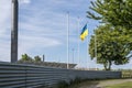 The Russian oligarch Vladimir Lisin hoists the Ukrainian flag over his steelworks in FrederiksvÃÂ¦rk