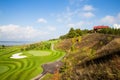 Russian open spaces. Beautiful nature. golf course Royalty Free Stock Photo