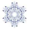 Russian ornaments. New Year's snowflake. Royalty Free Stock Photo