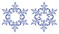 Russian ornaments. New Year's snowflake. Royalty Free Stock Photo