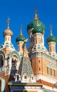 Russian Orthodox cathedral in Nice, France Royalty Free Stock Photo