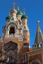 Russian Orthodox cathedral in Nice, France Royalty Free Stock Photo