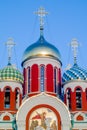 Russian Orthodox Church in honor of Saint George in the Kaluga region (Russia). Royalty Free Stock Photo