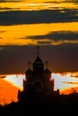 Russian Orthodox Church in honor of Saint George in the Kaluga region (Russia). Royalty Free Stock Photo