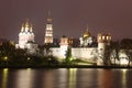 Russian orthodox churches in Novodevichy Convent monaster Royalty Free Stock Photo