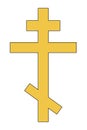 Russian orthodox cross symbol icon Royalty Free Stock Photo