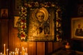 Russian orthodox icon of nikolai from myra Royalty Free Stock Photo