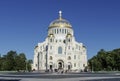Russian Orthodox monastery church in sunny weather blue sky Royalty Free Stock Photo