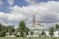 Russian Orthodox monastery church in sunny weather blue sky Royalty Free Stock Photo