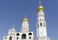 Russian Orthodox monastery church in sunny weather blue sky Royalty Free Stock Photo