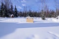 Russian Orthodox Spirit House burial style cemetery in the Eklutna Village Historical Park