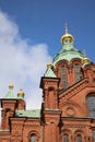 The russian orthodox Uspenski Cathedral in Helsinki. Finland Royalty Free Stock Photo