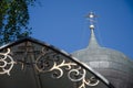 The russian ortodox cross on the cupola of a church