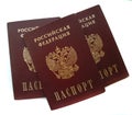 Russian passports isolated