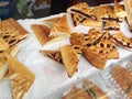 Russian pies pirogi for sale in Moscow, Russia