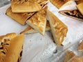 Russian pies pirogi for sale in Moscow, Russia