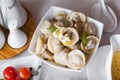 Russian pelmeni Royalty Free Stock Photo