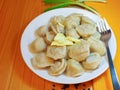 Russian pelmeni Royalty Free Stock Photo
