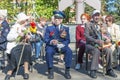 Russian pilots officers at a military parade in solemn form Royalty Free Stock Photo