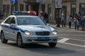 Russian police car emergency