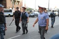 Russian police during the opposition rally