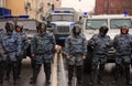 RUSSIAN POLICE, SPECIAL SQUAD (OMON) Royalty Free Stock Photo