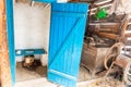 Russian poor village wooden toilet