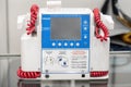 Russian portable defibrillator monitor used in medical hospitals, cardiological dispensaries, to equip emergency and emergency med