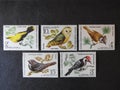 Russian postage stamps with birds
