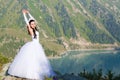 Russian pretty woman bride in her wedding dress Royalty Free Stock Photo