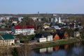 Russian provincial landscape - provincial old russian town with