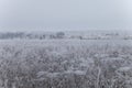 Russian provincial natural landscape in gloomy weather